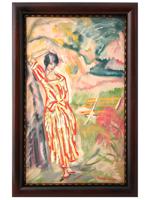 ATTR TO RIK WOUTERS BELGIAN PORTRAIT OIL PAINTING