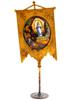 RARE ANTIQUE PENNANT W OUR LADY OF LOURDES PAINTING PIC-0