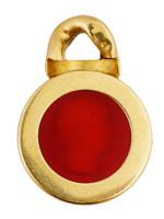 ANTIQUE GRAND TOUR 18K GOLD CARNELIAN INTAGLIO PENDANT