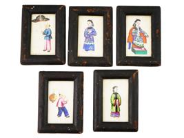 ANTIQUE CHINESE QING PORTRAIT GOUACHE PAINTINGS