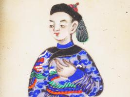 ANTIQUE CHINESE QING PORTRAIT GOUACHE PAINTINGS