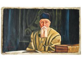 RUSSIAN PORTRAIT OIL PAINTING AFTER SVETOSLAV ROERICH