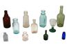 VINTAGE GROUP OF MINIATURE BOTTLES AND WINE GLASS PIC-1