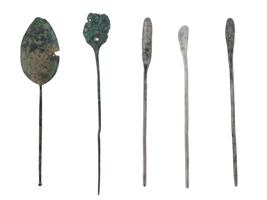 ANCIENT ROMAN BYZANTINE BRONZE AND SILVER MEDICAL TOOLS