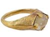 ANCIENT ROMAN GOLD RING WITH GLASS STONE PIC-1