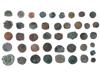 COLLECTION OF ANCIENT BYZANTINE BRONZE COINS PIC-1