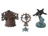 BRONZE GANESHA SHIVA AND SEA TURTLES FIGURES PIC-2