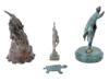 BRONZE GANESHA SHIVA AND SEA TURTLES FIGURES PIC-3