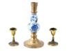 VARIOUS BRONZE AND BRASS CANDLESTICK HOLDERS PIC-2