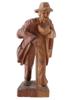 FOLK ART HAND CARVED WOODEN FIGURINE OF TRAVEL MAN PIC-1