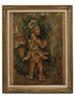 ATTR TO REGINALD MARSH AMERICAN PORTRAIT OIL PAINTING PIC-0