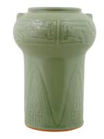 KOREAN UNUSUAL FORM CELADON GLAZED PORCELAIN VASE