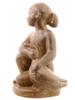 SPANISH AMPHORA CASR CERAMIC FIGURE OF GIRL GOOSE PIC-2