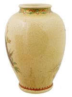 JAPANESE MEIJI ERA SATSUMA CERAMIC VASE SIGNED IOB