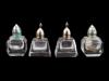 9 VINTAGE GLASS AND STERLING SILVER SALT SHAKERS PIC-3