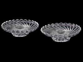 2 VINTAGE FRENCH GLASS CANDY BOWLS  BY BACCARAT