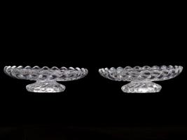 2 VINTAGE FRENCH GLASS CANDY BOWLS  BY BACCARAT