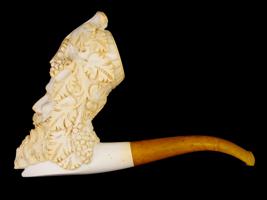 LARGE TURKISH HAND CARVED BLOCK MEERSCHAUM PIPE