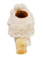 LARGE TURKISH HAND CARVED BLOCK MEERSCHAUM PIPE