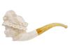 LARGE TURKISH HAND CARVED BLOCK MEERSCHAUM PIPE PIC-2