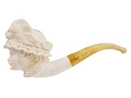 LARGE TURKISH HAND CARVED BLOCK MEERSCHAUM PIPE