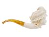 LARGE TURKISH HAND CARVED BLOCK MEERSCHAUM PIPE PIC-4