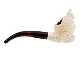 TURKISH HAKAN HAND CARVED BLOCK MEERSCHAUM PIPE