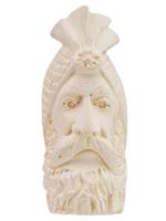 TURKISH HAKAN HAND CARVED BLOCK MEERSCHAUM PIPE