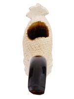 TURKISH HAKAN HAND CARVED BLOCK MEERSCHAUM PIPE