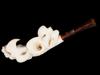 LARGE TURKISH HAND CARVED BLOCK MEERSCHAUM PIPE PIC-3