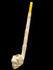 TURKISH ELONGATED CARVED MEERSCHAUM CHIBOUK PIPE PIC-0