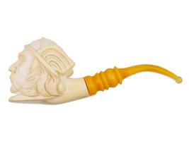 LARGE VINTAGE HAND CARVED BLOCK MEERSCHAUM PIPE