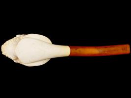 LARGE HAND CARVED BLOCK MEERSCHAUM PIPE