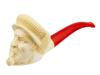 TURKISH HAKAN CARVED MEERSCHAUM SHERLOCK HOLMES PIPE PIC-0