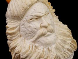 LARGE TURKISH HAND CARVED BLOCK MEERSCHAUM PIPE