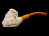 LARGE TURKISH HAND CARVED BLOCK MEERSCHAUM PIPE PIC-1