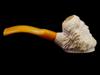 LARGE TURKISH HAND CARVED BLOCK MEERSCHAUM PIPE PIC-2