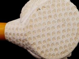 LARGE TURKISH HAND CARVED BLOCK MEERSCHAUM PIPE