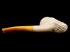 LARGE TURKISH HAND CARVED BLOCK MEERSCHAUM PIPE PIC-5