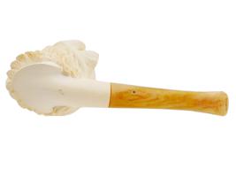 LARGE TURKISH CARVED BLOCK MEERSCHAUM PIPE W PIRATE