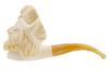 LARGE TURKISH CARVED BLOCK MEERSCHAUM PIPE W PIRATE PIC-3