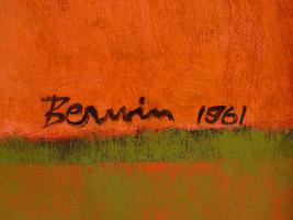 1961 CUBIST REICHSADLER PAINTING BY MILTON BERWIN