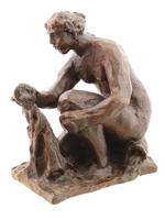 LAUNDRESS BRONZE SCULPTURE AFTER PIERRE RENOIR