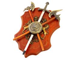 SHIELD AND SWORD DECORATIVE SOUVENIR WALL DECOR