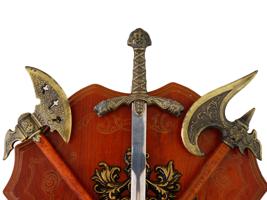 SHIELD AND SWORD DECORATIVE SOUVENIR WALL DECOR