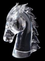 VTG FEDERAL STYLE ART GLASS HORSE HEAD SCULPTURE