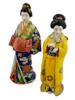 PAIR OF JAPANESE IMARI GEISHA PORCELAIN FIGURINES PIC-0