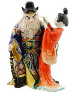 JAPANESE IMARI GEISHA PORCELAIN SCULPTURAL GROUP