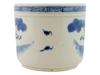 19TH C ANTIQUE BLUE AND WHITE PORCELAIN BRUSH POT PIC-3