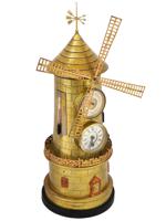 19TH C FRENCH WINDMILL CLOCK BAROMETER STYLE OF GUILMET